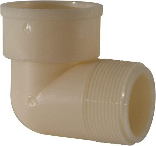 Green Leaf - 1-1/2" Nylon Plastic Pipe 90° Street Elbow - MIPT x FIPT End Connections - Americas Industrial Supply