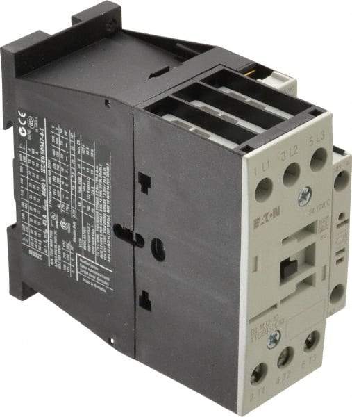 Eaton Cutler-Hammer - 3 Pole, 24 to 27 Coil VDC, 40 Amp, Nonreversible Open Enclosure IEC Contactor - 1 Phase hp: 3 at 115 V, 5 at 200 V, 5 at 230 V, 3 Phase hp: 10 at 200 V, 10 at 230 V, 20 at 460 V, 25 at 575 V, 32 Amp Inductive Load Rating Listed - Americas Industrial Supply