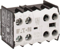 Eaton Cutler-Hammer - 6 to 9 Amp, Contactor Front Mount Auxiliary Contact - For Use with Miniature Contactor and XTRM Miniature Control Relay - Americas Industrial Supply