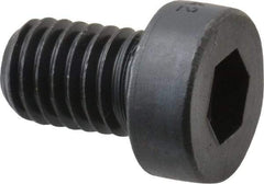 Holo-Krome - M8x1.25 Metric Coarse Hex Socket Drive, Low Socket Cap Screw - Grade 10.9 Alloy Steel, Black Oxide Finish, Fully Threaded, 12mm Length Under Head - Americas Industrial Supply