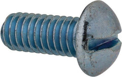 Value Collection - 5/16-18 UNC, 3/4" Length Under Head Slotted Drive Machine Screw - Round Head, Grade 2 Steel, Zinc-Plated Finish, Without Washer - Americas Industrial Supply