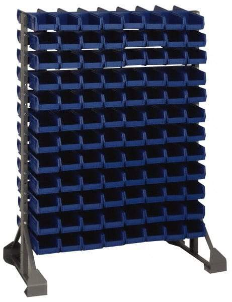Quantum Storage - 192 Bin Rail Unit with Bins - 36 Inch Overall Width x 25 Inch Overall Depth x 53 Inch Overall Height, Yellow Polypropylene / Polyethylene Bins - Americas Industrial Supply