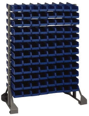 Quantum Storage - 96 Bin Rail Unit with Bins - 36 Inch Overall Width x 25 Inch Overall Depth x 53 Inch Overall Height, Red Polypropylene / Polyethylene Bins - Americas Industrial Supply