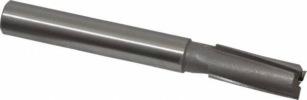 Made in USA - 17/32" Diam, 1/2" Shank, Diam, 3 Flutes, Straight Shank, Interchangeable Pilot Counterbore - Americas Industrial Supply