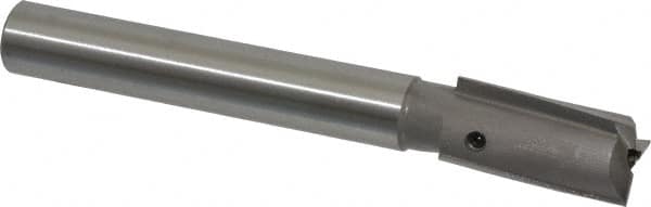 Made in USA - 25/32" Diam, 5/8" Shank, Diam, 3 Flutes, Straight Shank, Interchangeable Pilot Counterbore - Americas Industrial Supply