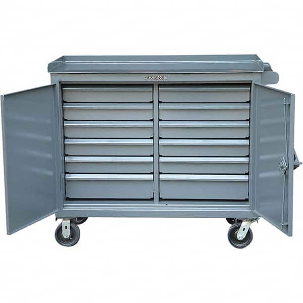 Strong Hold - Tool Storage Carts Type: Tool Cart Number of Drawers: 12 - Americas Industrial Supply