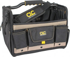 CLC - 21 Pocket Tan & Black Polyester Tool Tote - 14" Wide x 11" Deep x 11" High - Americas Industrial Supply