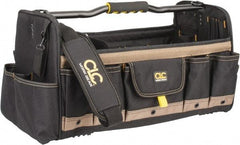 CLC - 37 Pocket Tan & Black Polyester Tool Tote - 20" Wide x 11" Deep x 11" High - Americas Industrial Supply