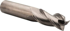 Kennametal - 3/4", 1-5/8" LOC, 3/4" Shank Diam, 4" OAL, 3 Flute, Solid Carbide Square End Mill - Single End, Uncoated, Spiral Flute, 37° Helix, Centercutting, Right Hand Cut, Right Hand Flute, Series AADE - Americas Industrial Supply