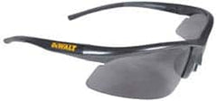 DeWALT - Smoke Lenses, Framed Safety Glasses - Anti-Fog, Scratch Resistant, Black Plastic Frame, Size Universal, Wrap Around - Americas Industrial Supply