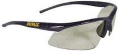 DeWALT - Indoor/Outdoor Lenses, Framed Safety Glasses - Anti-Fog, Scratch Resistant, Black Plastic Frame, Size Universal, Wrap Around - Americas Industrial Supply