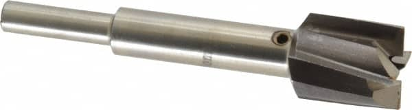 Value Collection - 21/32" Diam, 1/4" Shank, Diam, 4 Flutes, Straight Shank, Interchangeable Pilot Counterbore - Americas Industrial Supply