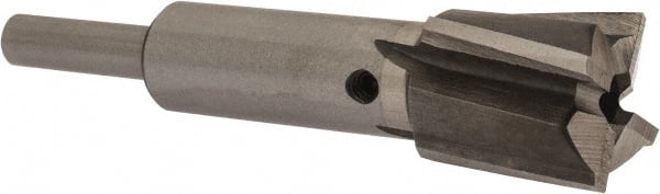 Value Collection - 3/4" Diam, 1/4" Shank, Diam, 4 Flutes, Straight Shank, Interchangeable Pilot Counterbore - Americas Industrial Supply