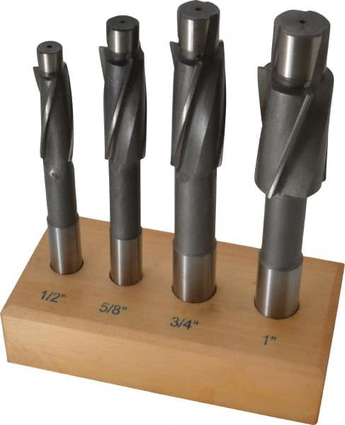 Value Collection - 1/2 to 1" Socket Head Cap Screw Compatible, High Speed Steel, Solid Pilot Counterbore Set - Americas Industrial Supply