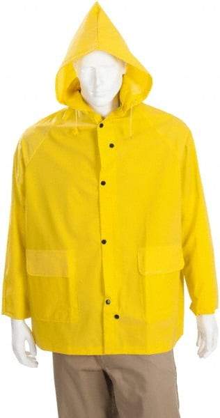 MCR Safety - Size 3XL, Yellow, Rain Jacket - No Pockets - Americas Industrial Supply