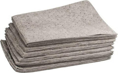 Brady SPC Sorbents - 22 Gal Capacity per Package, Universal Pad - 19" Long x 15" Wide, Gray, Polypropylene - Americas Industrial Supply