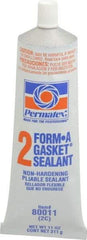 Permatex - 11 oz Tube Black Rosin Gasket Sealant - -65 to 400°F Operating Temp, 24 hr Full Cure Time - Americas Industrial Supply