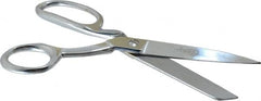 Clauss - 3-1/2" LOC, 8" OAL Chrome Plated Standard Shears - Right Hand, Chrome Plated Offset Handle, For General Purpose Use - Americas Industrial Supply