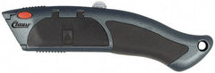 Clauss - Retractable Utility Knife - 2-1/4" Blade, Gray Zinc Oxide Handle, 10 Blades Included - Americas Industrial Supply