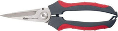 Clauss - 2-1/2" Length of Cut, Straight Pattern Multi-Purpose Snip - 8" OAL, Comfort Grip Handle - Americas Industrial Supply