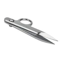 Clauss - 1-1/4" Length of Cut, Straight Pattern Nipper Snip - 4-1/4" OAL, Double Plated Chrome Over Nickel Handle - Americas Industrial Supply