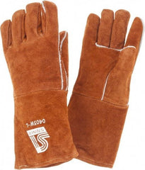 Steiner - Size L Wool Lined Cowhide Heat Resistant Glove - 14" OAL, Straight Thumb - Americas Industrial Supply