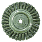 6" Diameter - 5/8-11" Arbor Hole - Stringer Bead Twist Steel Wire Straight Wheel - Americas Industrial Supply