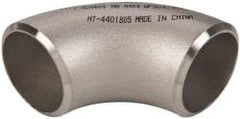 Merit Brass - 1-1/2" Grade 304L Stainless Steel Pipe 90° Long Radius Elbow - Butt Weld x Butt Weld End Connections - Americas Industrial Supply
