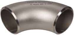 Merit Brass - 3" Grade 304L Stainless Steel Pipe 90° Long Radius Elbow - Butt Weld x Butt Weld End Connections - Americas Industrial Supply