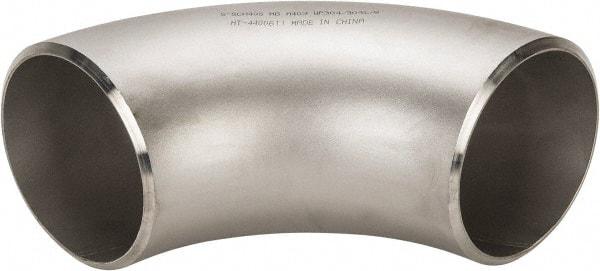 Merit Brass - 5" Grade 304L Stainless Steel Pipe 90° Long Radius Elbow - Butt Weld x Butt Weld End Connections - Americas Industrial Supply