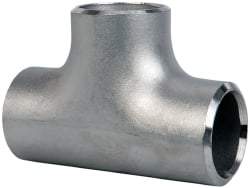 Merit Brass - 1-1/2" Grade 304L Stainless Steel Pipe Tee - Butt Weld x Butt Weld x Butt Weld End Connections - Americas Industrial Supply