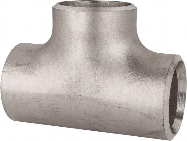 Merit Brass - 2-1/2" Grade 304L Stainless Steel Pipe Tee - Butt Weld x Butt Weld x Butt Weld End Connections - Americas Industrial Supply