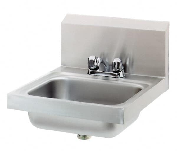 Eagle MHC - 13-1/2" Long x 9-3/4" Wide Inside, 1 Compartment, Stainless Steel Stainless Steel Hand Sink - 20 Gauge, 18-7/8" Long x 16-1/2" Wide x 14-1/4" High Outside, 6-3/4" Deep - Americas Industrial Supply