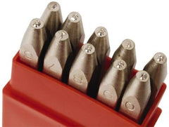 Pryor - 10 Piece, 1/8" Character Steel Stamp Set - Figures, Heavy Duty - Americas Industrial Supply