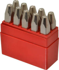 Pryor - 10 Piece, 3/16" Character Steel Stamp Set - Figures, Heavy Duty - Americas Industrial Supply