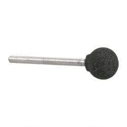 Cratex - 1/2" Max Diam x 1/2" Thick, Shape Code B121, Rubberized Point - Medium Grade, Aluminum Oxide, Mounted - Americas Industrial Supply