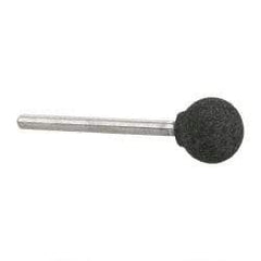 Cratex - 1/2" Max Diam x 1/2" Thick, Shape Code B121, Rubberized Point - Medium Grade, Aluminum Oxide, Mounted - Americas Industrial Supply