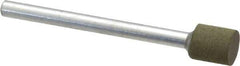 Cratex - 1/4" Max Diam x 1/4" Thick, Shape Code W160, Rubberized Point - Fine Grade, Aluminum Oxide, Mounted - Americas Industrial Supply