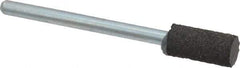 Cratex - 1/4" Max Diam x 1/2" Thick, Shape Code W163, Rubberized Point - Medium Grade, Aluminum Oxide, Mounted - Americas Industrial Supply