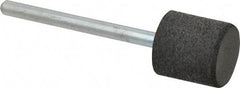 Cratex - 1/2" Max Diam x 1/2" Thick, Shape Code W185, Rubberized Point - Medium Grade, Aluminum Oxide, Mounted - Americas Industrial Supply