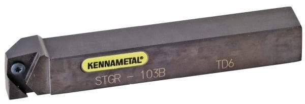 Kennametal - STGC, Left Hand Cut, 16mm Shank Height x 16mm Shank Width, Neutral Rake Indexable Turning Toolholder - 100mm OAL, TC..16T3.. Insert Compatibility, Series Screw-On - Americas Industrial Supply