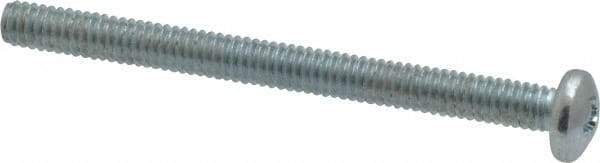 Value Collection - #8-32 UNC, 2" Length Under Head Phillips Drive Machine Screw - Pan Head, Grade 2 Steel, Zinc-Plated Finish, Without Washer - Americas Industrial Supply