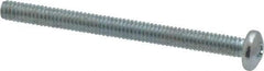 Value Collection - #8-32 UNC, 2" Length Under Head Phillips Drive Machine Screw - Pan Head, Grade 2 Steel, Zinc-Plated Finish, Without Washer - Americas Industrial Supply