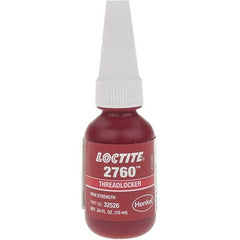 Loctite - 10 mL Bottle, Red, High Strength Liquid Threadlocker - Series 2760, 24 hr Full Cure Time - Americas Industrial Supply