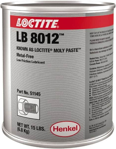 Loctite - 15 Lb Can General Purpose Anti-Seize Lubricant - Molybdenum Disulfide, 750°F, Black - Americas Industrial Supply