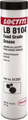 Loctite - 14.5 oz Cartridge Aluminum Complex Extreme Pressure Grease - White, Food Grade & Extreme Pressure, 450°F Max Temp, - Americas Industrial Supply