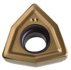 Komet - WOEX040304 Positive Molded Grade BK84 Carbide Indexable Drill Insert - TiCN/TiN Finish, Trigon, 1/4" Inscribed Circle - Americas Industrial Supply