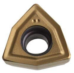 Komet - WOEX040304 Positive Molded Grade BK84 Carbide Indexable Drill Insert - TiCN/TiN Finish, Trigon, 1/4" Inscribed Circle - Americas Industrial Supply
