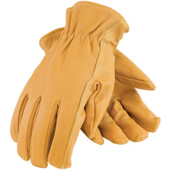 ‎09-K3700/S Leather Gloves W/KEVLAR - Kut Gard Goatskin Leather Drivers - 13G Kevlar Lining - Staight Thumb A2 - Exact Industrial Supply