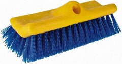 Rubbermaid - 2" Bristle Length, Polypropylene Scrub Brush - 10" OAL, Blue, Plastic Block - Americas Industrial Supply